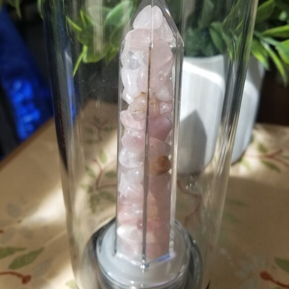 Other - Rose Quartz Infused Glass Water Bottle NEW!